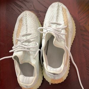 Men's White and Tan Sneaker